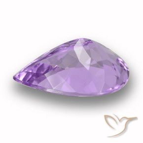Améthyste Violet moyen naturelle En forme de poire, 4.55 ct, VVS
