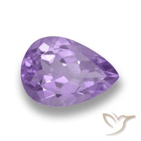 Améthyste Violet Rosâtre naturelle En forme de poire, 3.79 ct, VVS