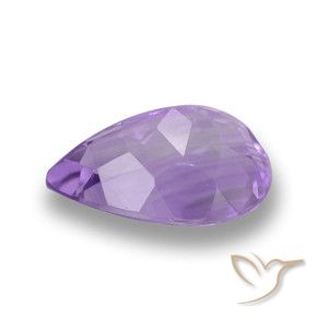 Améthyste Violet Rosâtre naturelle En forme de poire, 3.79 ct, VVS