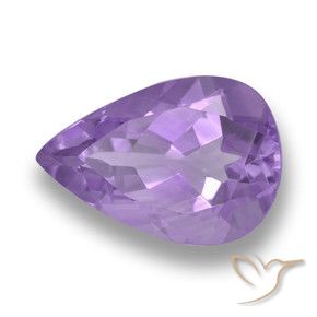 Améthyste Violet moyen naturelle En forme de poire, 3.44 ct, VVS