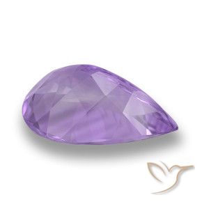 Améthyste Violet moyen naturelle En forme de poire, 3.44 ct, VVS