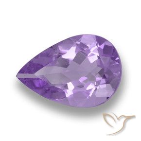 Améthyste Violet moyen naturelle En forme de poire, 2.84 ct, VVS-VS