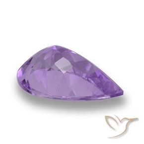 Améthyste Violet moyen naturelle En forme de poire, 2.84 ct, VVS-VS