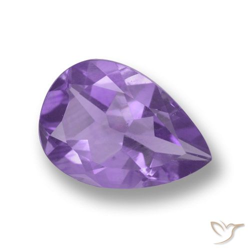 3.13ct Naturel Violet moyen Améthyste, En forme de poire, VVS-VS