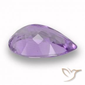 Améthyste Violet moyen naturelle En forme de poire, 4.87 ct, VVS-VS