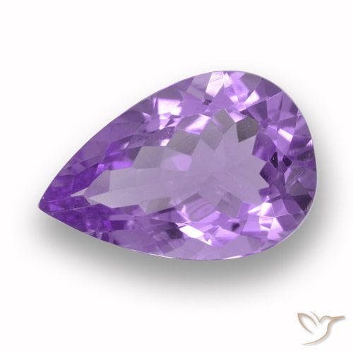 4.63ct Naturel Violet moyen Améthyste, En forme de poire, VVS-VS