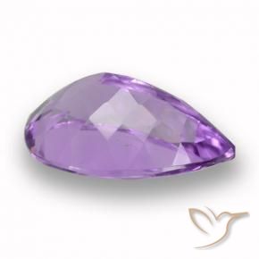 Améthyste Violet moyen naturelle En forme de poire, 5.26 ct, VVS