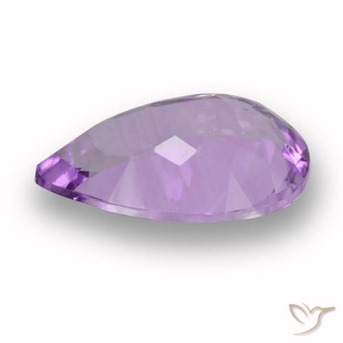 Améthyste Violet moyen naturelle En forme de poire, 4.49 ct, VVS