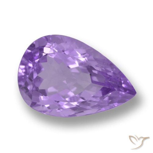 5.85ct Naturel Violet moyen Améthyste, En forme de poire, VVS-VS