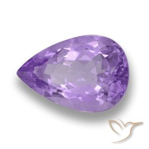 Améthyste Violet moyen naturelle En forme de poire, 5.85 ct, VVS-VS