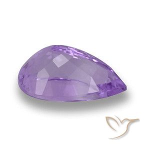 Améthyste Violet moyen naturelle En forme de poire, 5.85 ct, VVS-VS