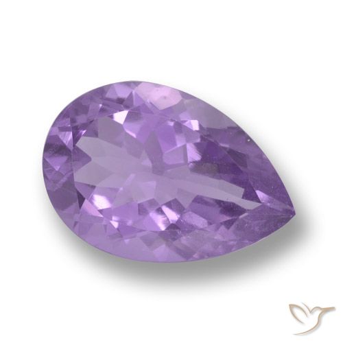 Améthyste Violet moyen naturelle En forme de poire, 5.30 ct, VS