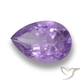 Améthyste Violet moyen naturelle En forme de poire, 5.30 ct, VS