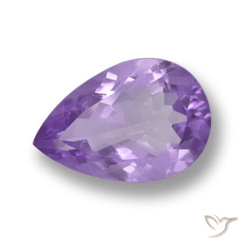 4.96ct Naturel Violet moyen Améthyste, En forme de poire, VVS-VS