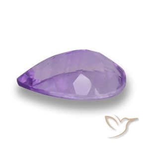 Améthyste Violet moyen naturelle En forme de poire, 4.96 ct, VVS-VS