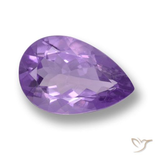 4.49ct Naturel Violet moyen Améthyste, En forme de poire, VVS-VS