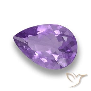 Améthyste Violet moyen naturelle En forme de poire, 4.49 ct, VVS-VS