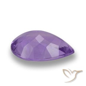 Améthyste Violet moyen naturelle En forme de poire, 4.49 ct, VVS-VS