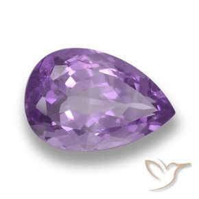 Améthyste Pourpre violacé profond naturelle En forme de poire, 6.26 ct, VS