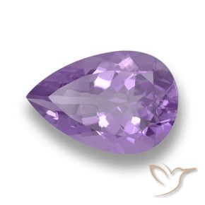 Améthyste Violet Rosâtre naturelle En forme de poire, 4.94 ct, VVS