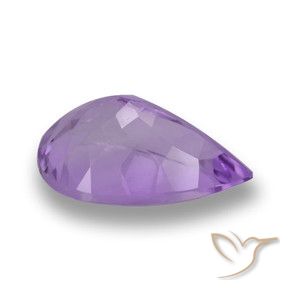 Améthyste Violet Rosâtre naturelle En forme de poire, 4.94 ct, VVS
