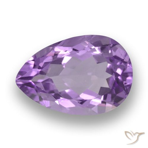 4.00ct Naturel Violet moyen Améthyste, En forme de poire, VVS