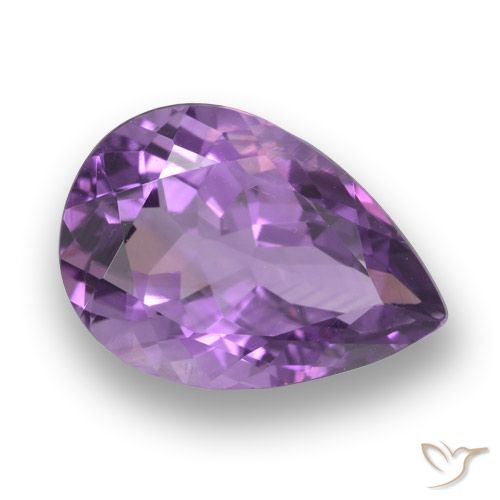 3.88ct Naturel Pourpre violacé profond Améthyste, En forme de poire, VVS-VS