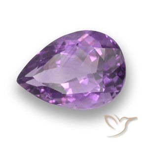 Améthyste Pourpre violacé profond naturelle En forme de poire, 3.88 ct, VVS-VS