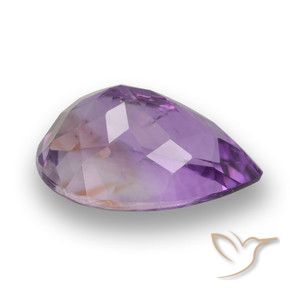 Améthyste Pourpre violacé profond naturelle En forme de poire, 3.88 ct, VVS-VS