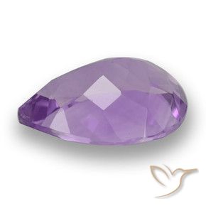 Améthyste Violet moyen naturelle En forme de poire, 3.29 ct, VVS