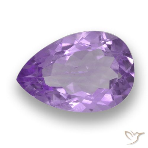 3.74ct Naturel Violet moyen Améthyste, En forme de poire, VS