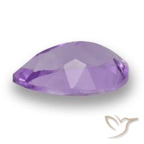 Améthyste Violet moyen naturelle En forme de poire, 3.74 ct, VS