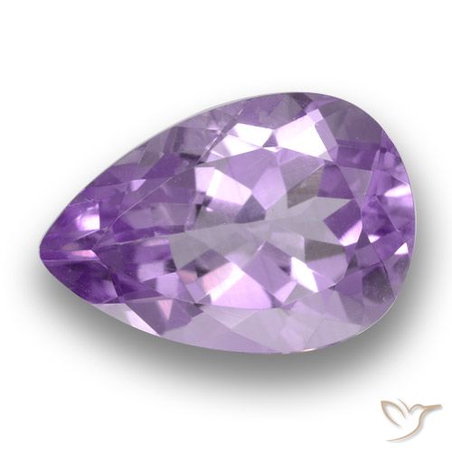 Améthyste Violet moyen naturelle En forme de poire, 3.59 ct, VS