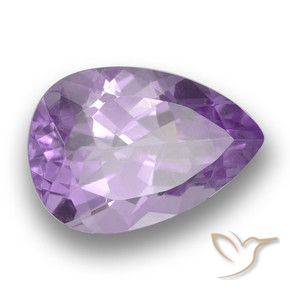Améthyste Violet moyen naturelle En forme de poire, 3.59 ct, VS