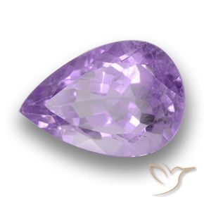 Améthyste Violet moyen naturelle En forme de poire, 3.82 ct, VS