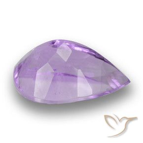 Améthyste Violet moyen naturelle En forme de poire, 3.82 ct, VS