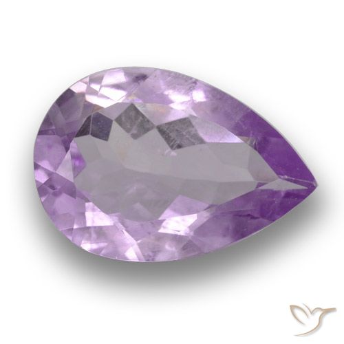 Améthyste Violet iris rosâtre naturelle En forme de poire, 3.13 ct, VS