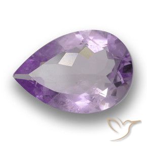 Améthyste Violet iris rosâtre naturelle En forme de poire, 3.13 ct, VS