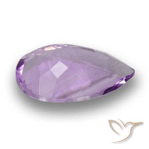 Améthyste Violet iris rosâtre naturelle En forme de poire, 3.13 ct, VS