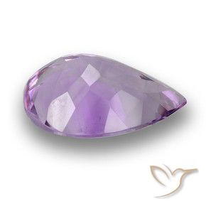 Améthyste Violet moyen naturelle En forme de poire, 3.21 ct, VS