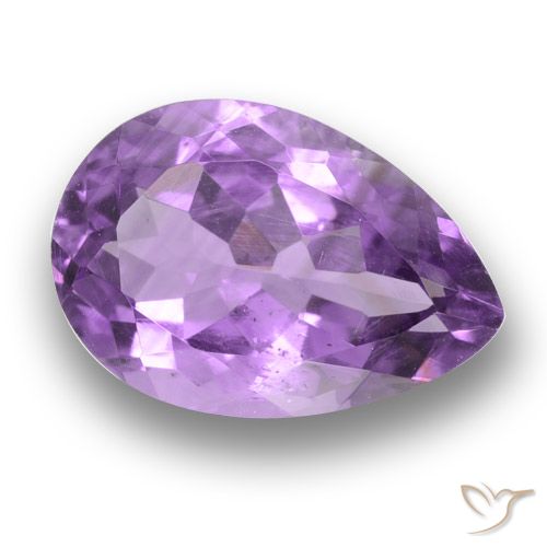 3.92ct Naturel Rose violet moyen Améthyste, En forme de poire, VS