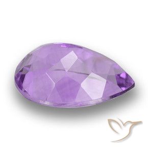 Améthyste Rose violet moyen naturelle En forme de poire, 3.92 ct, VS