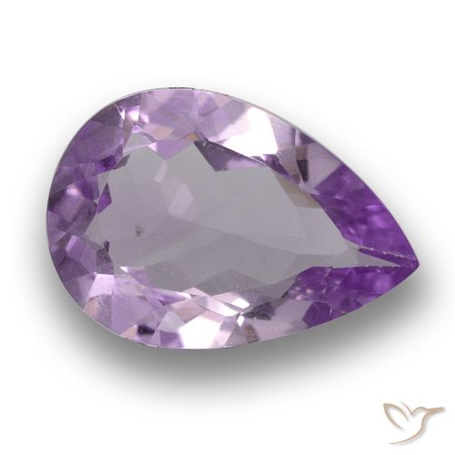 Améthyste Violet moyen naturelle En forme de poire, 2.74 ct, VS