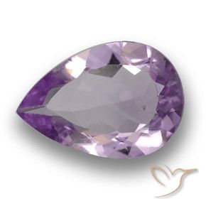 Améthyste Violet moyen naturelle En forme de poire, 2.74 ct, VS