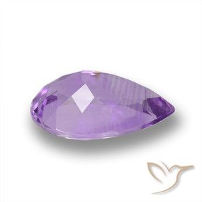 Améthyste Violet Iris naturelle En forme de poire, 3.41 ct, VVS
