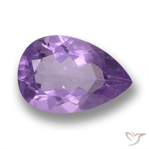 3.47ct Naturel Violet foncé Améthyste, En forme de poire, VVS