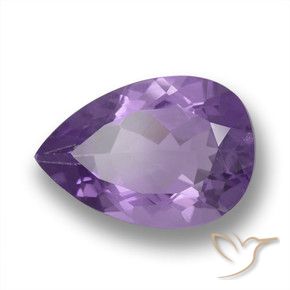 Améthyste Violet foncé naturelle En forme de poire, 3.47 ct, VVS
