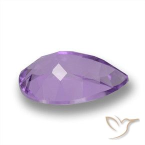 Améthyste Violet foncé naturelle En forme de poire, 3.47 ct, VVS