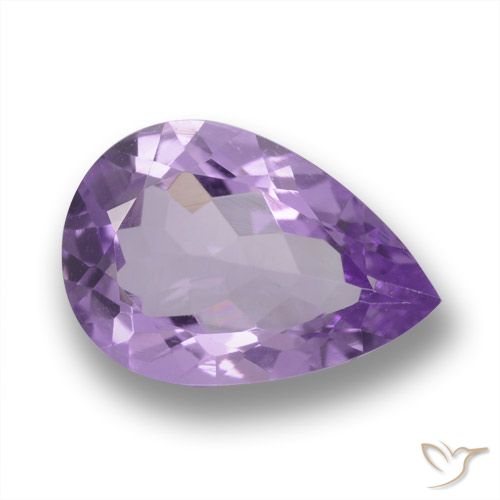3.48ct Naturel Violet moyen Améthyste, En forme de poire, VVS