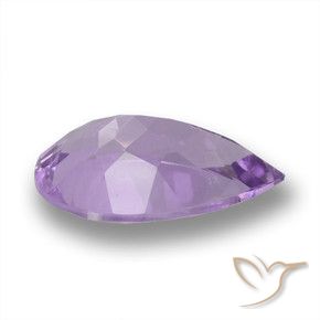 Améthyste Violet moyen naturelle En forme de poire, 3.48 ct, VVS